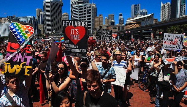 Gobierno conservador de Australia impugnará matrimonios igualitarios