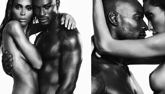 Tyson Beckford desnudo con la modelo transexual Ines Rau