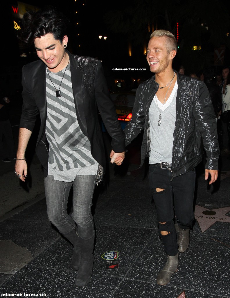 Adam Lambert leaving Bardot Nightclub in Hollywood, CA. Pictured: Adam Lambert  Ref: SPL262340  300311   Picture by: JCalderon / Splash News Splash News and Pictures Los Angeles:310-821-2666 New York:	212-619-2666 London:	870-934-2666 photodesk@splashnews.com 