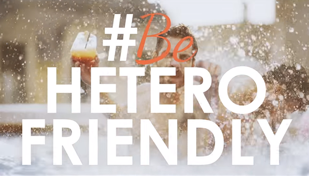 Axel Hotels les dice a los heteros “#Be Heterofriendly”